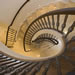 Curved walls around spiral staircase